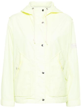 Yves Salomon press-stud hooded jacket - Yellow