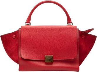 Celine Pre-owned Handbags, female, Red, Size: ONE SIZE Pre-owned The Trapeze