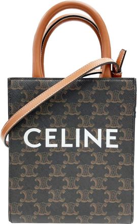 Celine Brown Pvc Leather Shoulder Bag Tote Bag (Pre-Owned)