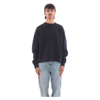 New Amsterdam Surf Association Lace Logo Cropped Sweatshirt - Heren - Sweatshirts & Hoodies - Blauw - Maat: XL