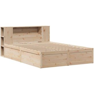vidaXL Vidaxl - Estructura De Cama Sin Colch&oacute;n Madera Maciza De Pino 135x190 Cm