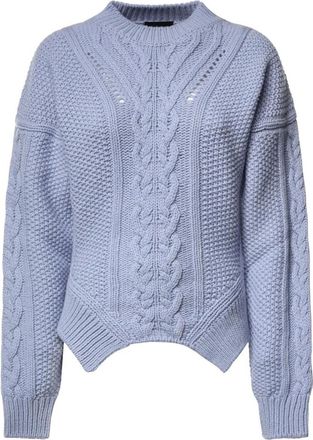 Dondup Truien & Vesten, Dames, Blauw, L, Round-neck Truien