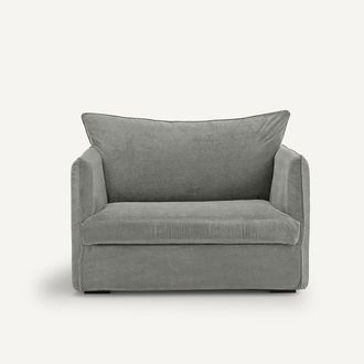 AM.PM Fauteuil XL in stonewashed fluweel, Neo Chiquito