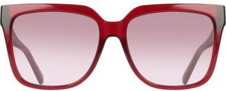 Ferragamo 58mm Rectangular Sunglasses in Transparent Wine at Nordstrom