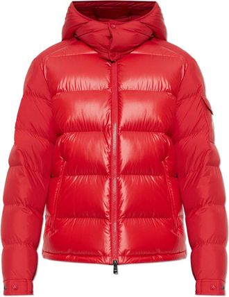 Moncler Maya Down Jacket - Heren - Gewatteerde jassen - Rood - L - Leer - Jassen