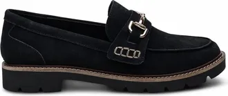 Aetrex Womens Collette Arch Support Loafer In Black Suede
