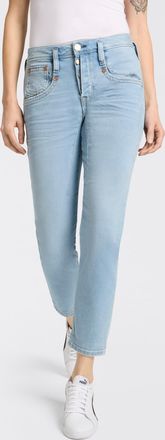 Herrlicher 7/8-Jeans »Shyra Cropped Denim Comfort« mit halb verdeckter Knopfleiste