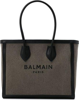 Balmain Bicolor Cotton Tote Womens Bag