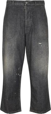Maison Margiela Gedistilleerde Relaxed Fit Denim Jeans - Heren - Loose Fit Jeans - Zwart - W31 - Leer - Jeans
