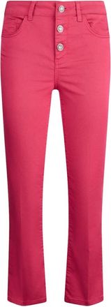 Liu Jo Flare Bottom Up Cropped Broek - Dames - Vrijetijds broeken - Roze - W26 - Katoen - Broeken