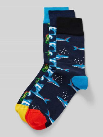 DillySocks Socken mit Motiv-Stitching Modell Water World im 3er-Pack in Marine, Gr&ouml;&szlig;e 1