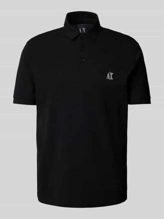 A|X Armani Exchange Poloshirt mit Label-Stitching in Black, Gr&ouml;&szlig;e S