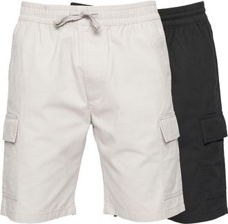 Crosshatch Mens Crosshatch 2 Pack of Kathos Cargo Shorts in Multi colour