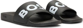 BOSS Italian-made slides with large logo detail