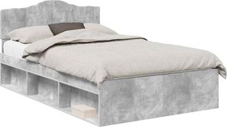 vidaXL Bed Frame Concerte Grey 135 x 190 cm Solid Pine Wood vidaXL