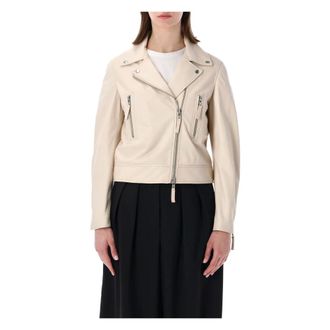 S.W.O.R.D 6.6.44 Leather Jackets, female, Beige, Size: M Classic Chiodo