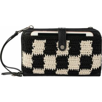 The Sak Iris Smartphone Crossbody Bag in Black Check at Nordstrom