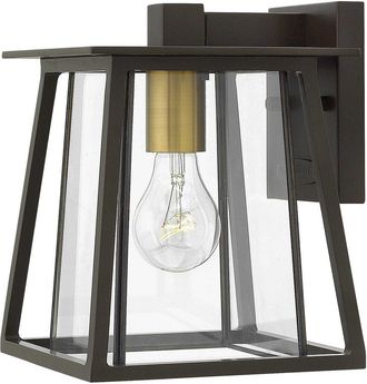 Netlighting Walker 1 Light Small Outdoor Wall Lantern Bronze IP44 E27