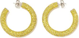 Amina Muaddi Orecchini a cerchio Cameron - Giallo