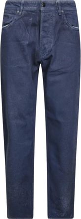 Stone Island J100005 Hand-Sprayed Reflective Jeans - Heren - Jeans - Blauw - Maat: W38 Katoen