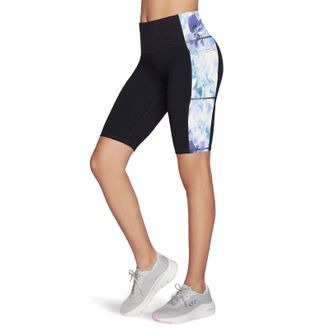 Skechers Performance GoWalk Seascape Floral 10 Fietsbroek Nylon Dames Paarse Sportshorts