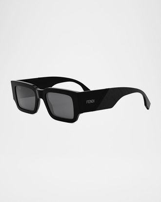 Fendi Men & apos;s Rectangle Acetate Sunglasses