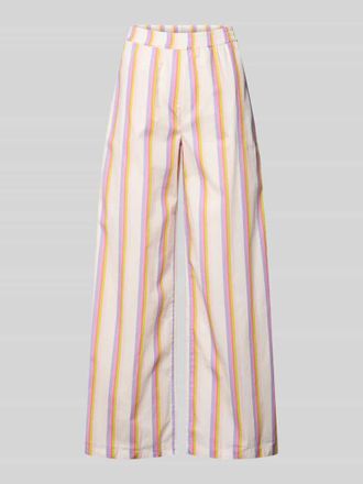 Emily van den Bergh Wide Leg Pants mit elastischem Bund in Weiss, Gr&ouml;&szlig;e 36