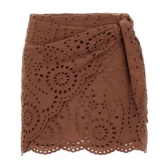 MC2 Saint Barth Short Skirts, female, Brown, Size: XS Nyra Mini Skirt