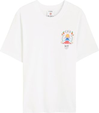 Casablanca Casablanca Casaway Mountain Logo Cotton T-shirt - White - Xxl