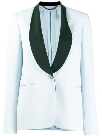 Stella McCartney Blazer met contrasterende revers - Blauw