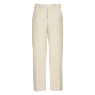 Pantaloni Torino Broeken, Dames, Wit, XL, Katoen, Cropped broeken