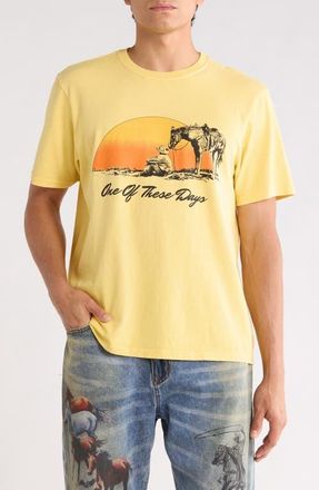 One Of These Days Could Only Remember Cotton Graphic T-Shirt in Hard Washed Yellow at Nordstrom, Size Xx-Large