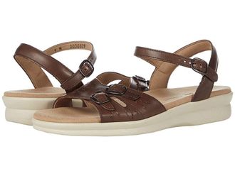 SAS Duo Adjustable Comfort Sandal Womens Shoes Darkwood : 10.5 WW - Double Wide (D), Leather