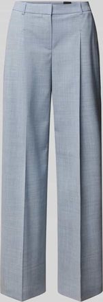 HUGO BOSS Wide Leg Bundfaltenhose aus reiner Schurwolle Modell TIANA4 in Hellblau, Gr&ouml;&szlig;e 32