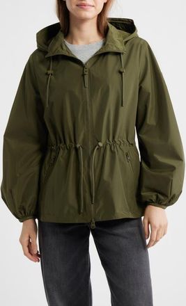 Mackage Isha Hooded Rain Jacket in Light Military at Nordstrom, Size X-Large