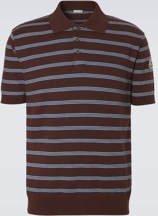 Moncler Striped cotton polo shirt