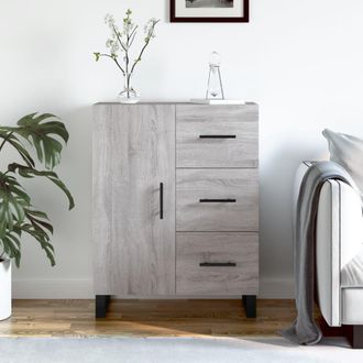 Berkfield Home Sideboard Grey Sonoma 69.5x34x90 cm Engineered Wood