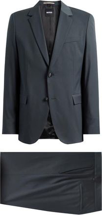 BOSS Houston Slim Fit Dark Green Wool Suit in Open Grn at Nordstrom, Size 40 Regular