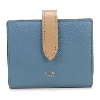 Celine Blue Leather Wallet (Bi-Fold) (Pre-Owned)