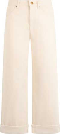 Moncler Off White Straight Flat Front Pant