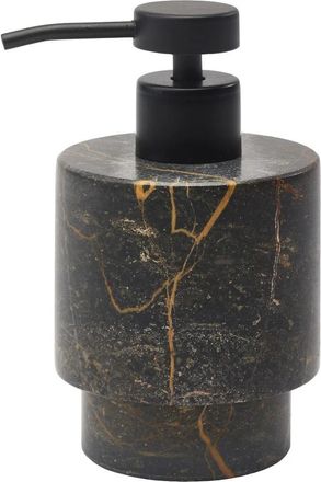 Aquanova Handgefertigter, luxuriöser Seifenspender Porto 120 ml aus Marmor, Schwarz