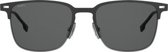 BOSS 54mm Square Sunglasses in Matte Black at Nordstrom Rack