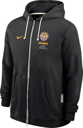 Nike LSU Sideline Standard Issue Nike Mens Dri-FIT College Full-Zip Hoodie in Black | 03AV00ALSN-1FA