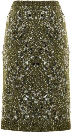 Gucci Womens Green Viscose Mini Skirt