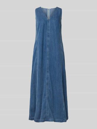 Sams&oslash;e & Sams&oslash;e Jeanskleid mit V-Ausschnitt Modell SASKYLAR in Blau, Gr&ouml;&szlig;e XL