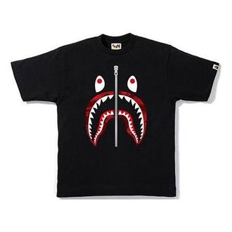 A Bathing Ape Shark Face Tee Black BAPE-SS18-004