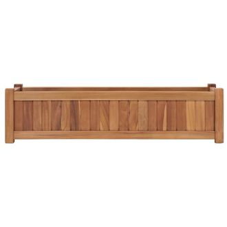 Berkfield Home Raised Bed 100x30x25 cm Solid Teak Wood in Brown | Size: 100 x 30 x 25 cm