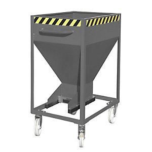 Bauer Silo Forma De Embudo Rodante Capacidad 0,6 M&sup3; Gris Rat&oacute;n