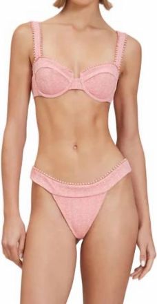 Devon Windsor Pia Bikini Bottom In Pink Tweed