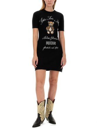 Moschino Womens Knit Dress - Black Wool - Size EU 38 (Womens)